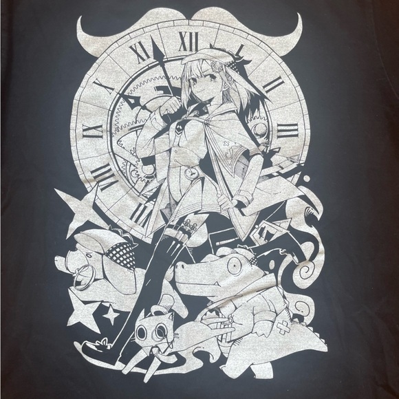 Hololive Bubba Watson Amelia Birthday Commemoration 2022 Black Anime Graphic Tee - Picture 2 of 7